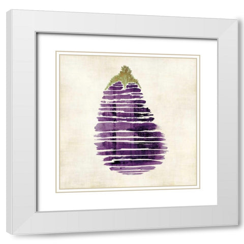 Eggplant White Modern Wood Framed Art Print with Double Matting by Emery, Kristin