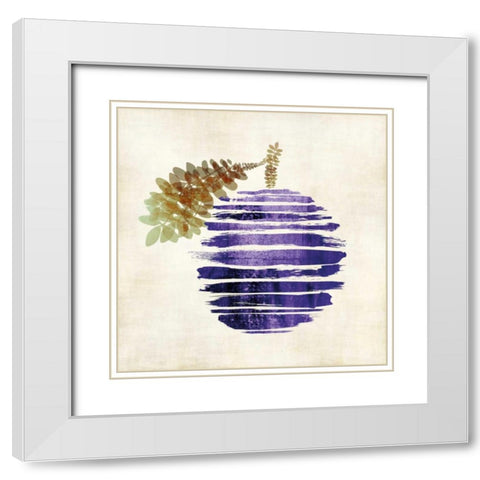 Plum White Modern Wood Framed Art Print with Double Matting by Emery, Kristin