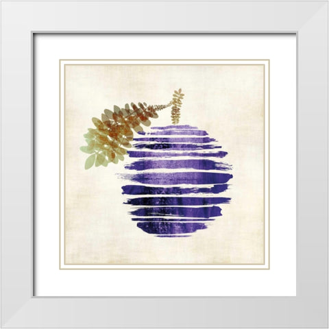 Plum White Modern Wood Framed Art Print with Double Matting by Emery, Kristin