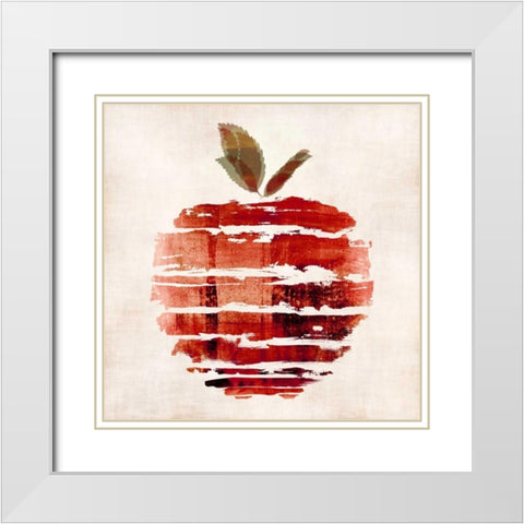 Apple White Modern Wood Framed Art Print with Double Matting by Emery, Kristin