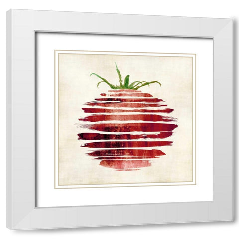 Tomato White Modern Wood Framed Art Print with Double Matting by Emery, Kristin