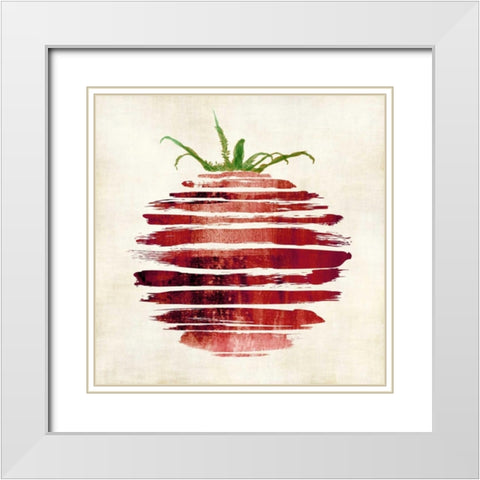 Tomato White Modern Wood Framed Art Print with Double Matting by Emery, Kristin