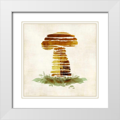 Mushroom White Modern Wood Framed Art Print with Double Matting by Emery, Kristin