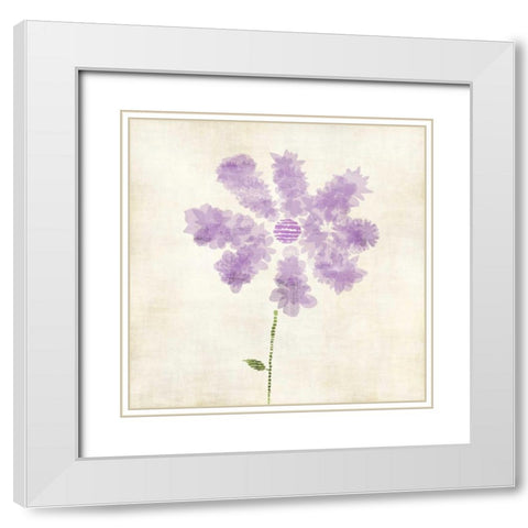 Flower Petals White Modern Wood Framed Art Print with Double Matting by Emery, Kristin