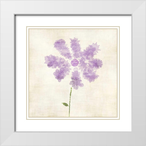 Flower Petals White Modern Wood Framed Art Print with Double Matting by Emery, Kristin