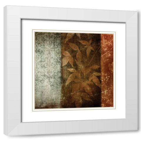 Spice Leaves I White Modern Wood Framed Art Print with Double Matting by Emery, Kristin