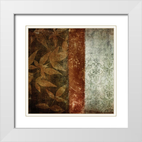 Spice Leaves II White Modern Wood Framed Art Print with Double Matting by Emery, Kristin