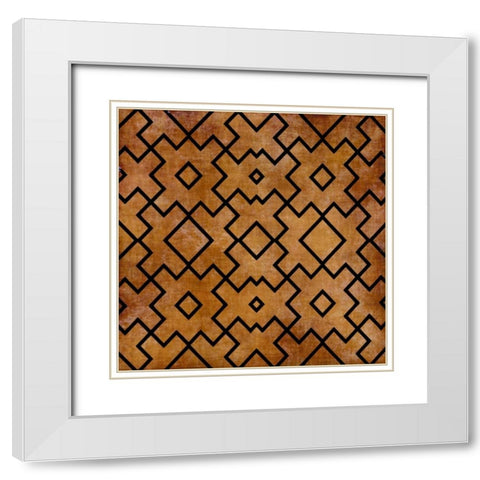 Pattern Mate White Modern Wood Framed Art Print with Double Matting by Emery, Kristen
