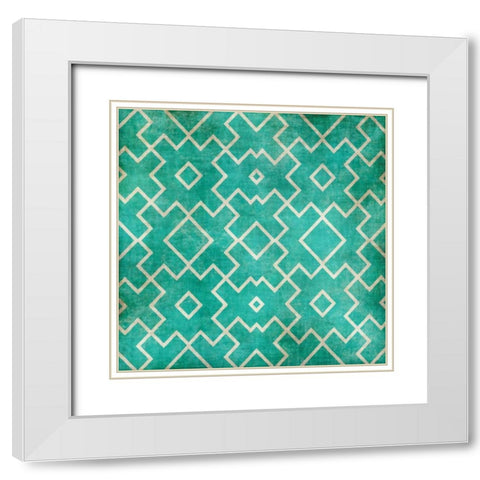 Pattern II White Modern Wood Framed Art Print with Double Matting by Emery, Kristin