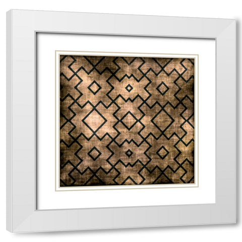 Pattern Mate White Modern Wood Framed Art Print with Double Matting by Emery, Kristen