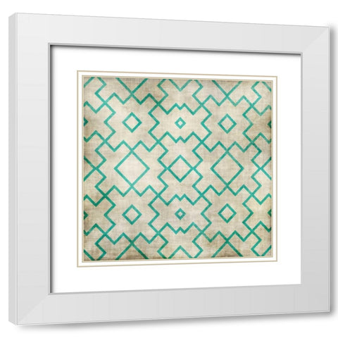 Pattern I White Modern Wood Framed Art Print with Double Matting by Emery, Kristin