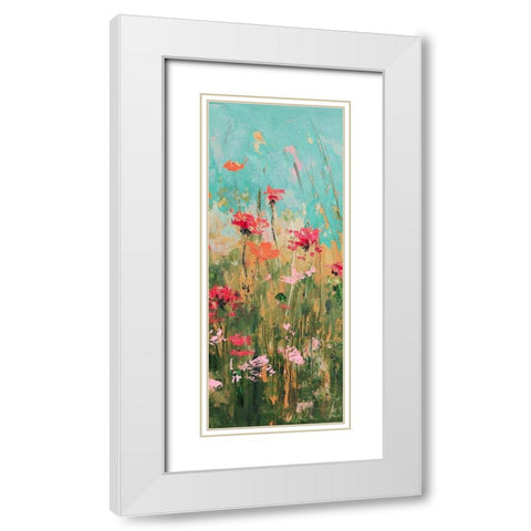 Spring Refresh 1 White Modern Wood Framed Art Print with Double Matting by Kruk