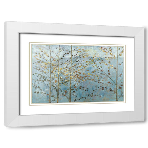 Whispering Aspen 3 White Modern Wood Framed Art Print with Double Matting by Kruk