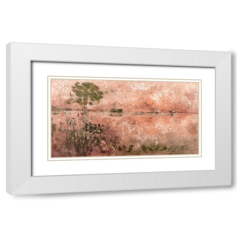 First Light White Modern Wood Framed Art Print with Double Matting by Kruk