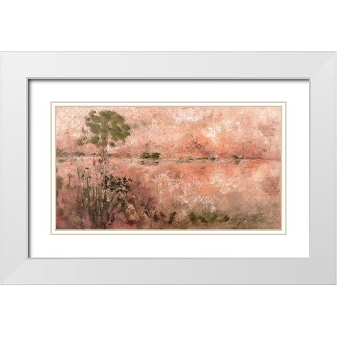 First Light White Modern Wood Framed Art Print with Double Matting by Kruk