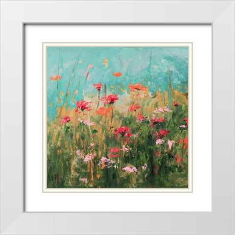 Spring In Your Day White Modern Wood Framed Art Print with Double Matting by Kruk