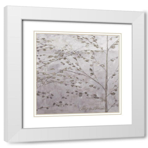 Misty Moments White Modern Wood Framed Art Print with Double Matting by Unknown