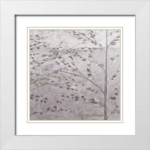 Misty Moments White Modern Wood Framed Art Print with Double Matting by Unknown