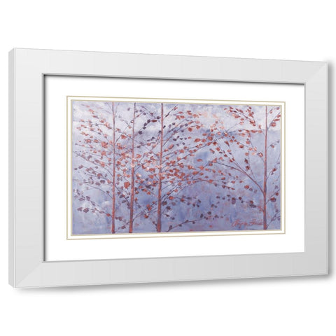 Lavender Moments White Modern Wood Framed Art Print with Double Matting by Kruk