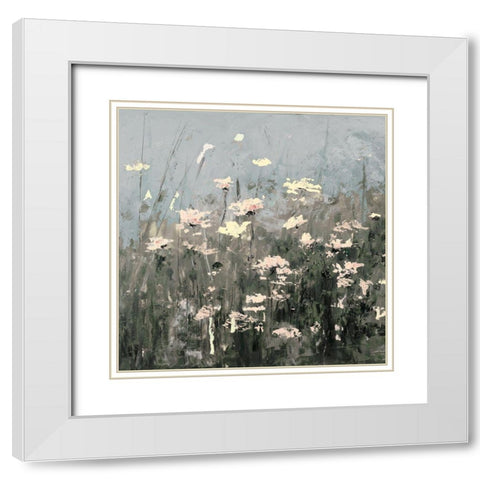 Soft Spring In Your Day 1 White Modern Wood Framed Art Print with Double Matting by Kruk