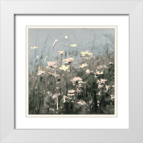 Soft Spring In Your Day 1 White Modern Wood Framed Art Print with Double Matting by Kruk