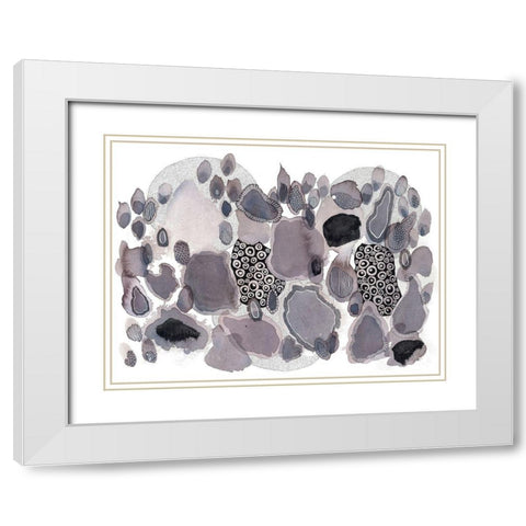Close Evolutions 3 White Modern Wood Framed Art Print with Double Matting by Rupe, Kim