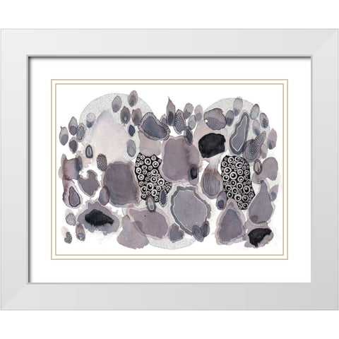 Close Evolutions 3 White Modern Wood Framed Art Print with Double Matting by Rupe, Kim