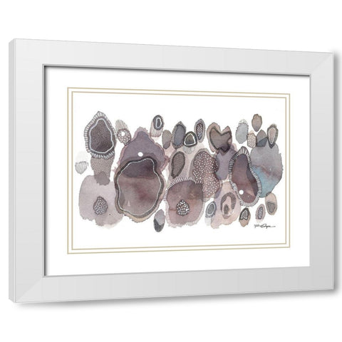 Close Evolutions 4 White Modern Wood Framed Art Print with Double Matting by Rupe, Kim