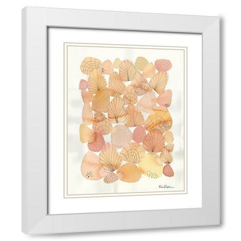 Shells White Modern Wood Framed Art Print with Double Matting by Rupe, Kim