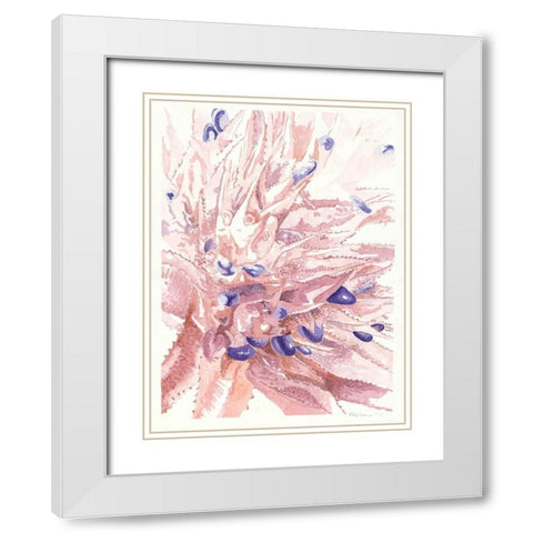 Cactus Bloom White Modern Wood Framed Art Print with Double Matting by Rupe, Kim
