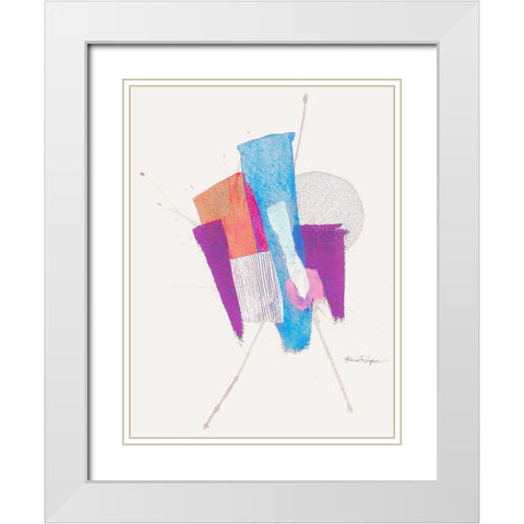 Shattered Dreams 1 White Modern Wood Framed Art Print with Double Matting by Rupe, Kim