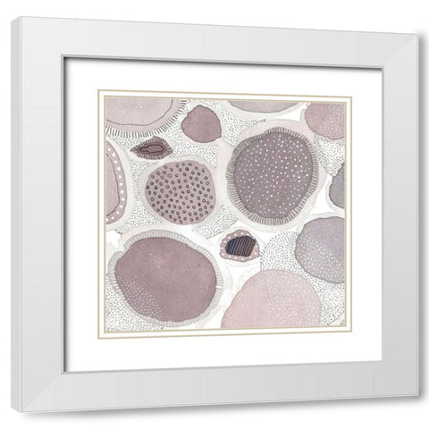Close Evolutions 1 White Modern Wood Framed Art Print with Double Matting by Rupe, Kim