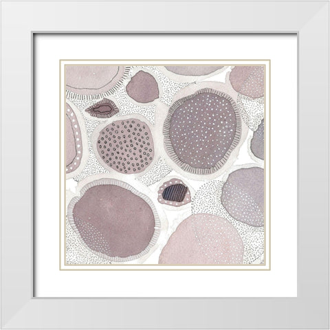 Close Evolutions 1 White Modern Wood Framed Art Print with Double Matting by Rupe, Kim