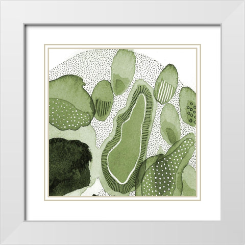 Close Evolutions 2 White Modern Wood Framed Art Print with Double Matting by Rupe, Kim