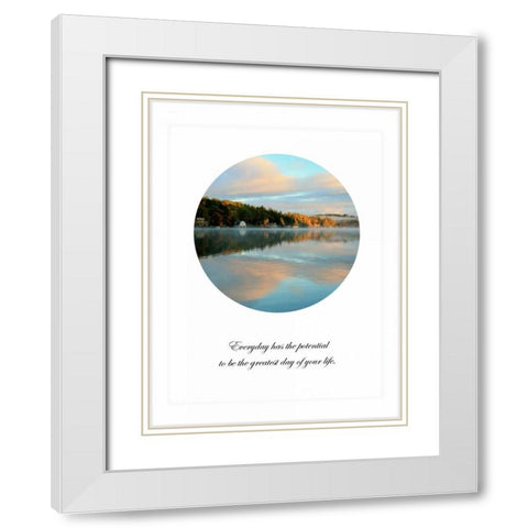 Everyday Has Potential White Modern Wood Framed Art Print with Double Matting by Colberg, Lisa
