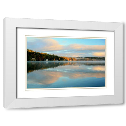 Reflections of Summer-2 White Modern Wood Framed Art Print with Double Matting by Grey, Jace