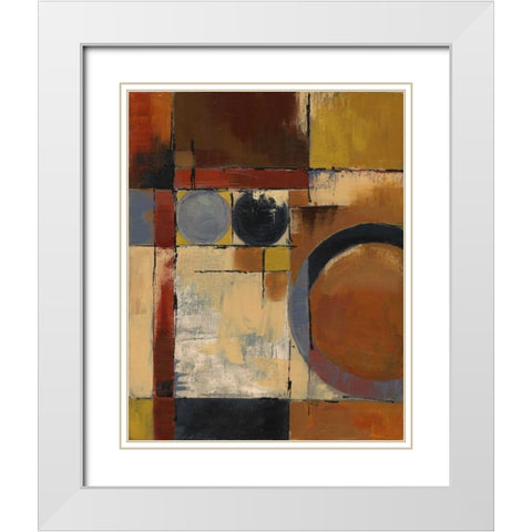 Jazz II White Modern Wood Framed Art Print with Double Matting by Davey, Linda