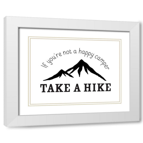 Take A Hike White Modern Wood Framed Art Print with Double Matting by McFarland, Leslie