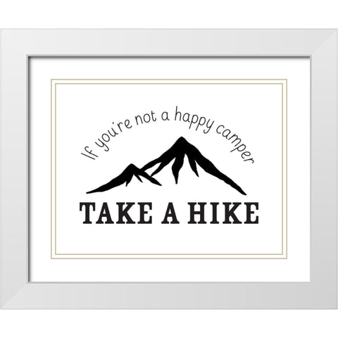Take A Hike White Modern Wood Framed Art Print with Double Matting by McFarland, Leslie