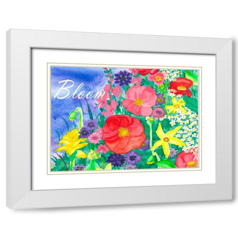 Fresh Flowers White Modern Wood Framed Art Print with Double Matting by Korsgaden, Laurie