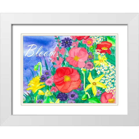 Fresh Flowers White Modern Wood Framed Art Print with Double Matting by Korsgaden, Laurie