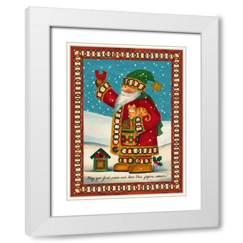 Snow Day White Modern Wood Framed Art Print with Double Matting by Korsgaden, Laurie