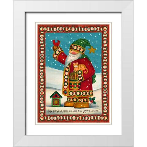 Snow Day White Modern Wood Framed Art Print with Double Matting by Korsgaden, Laurie