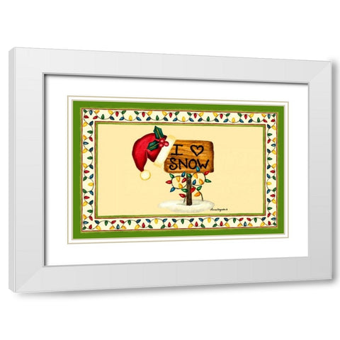 I love Snow White Modern Wood Framed Art Print with Double Matting by Korsgaden, Laurie
