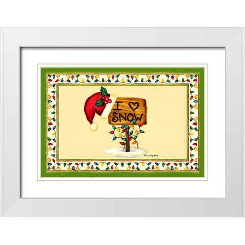 I love Snow White Modern Wood Framed Art Print with Double Matting by Korsgaden, Laurie