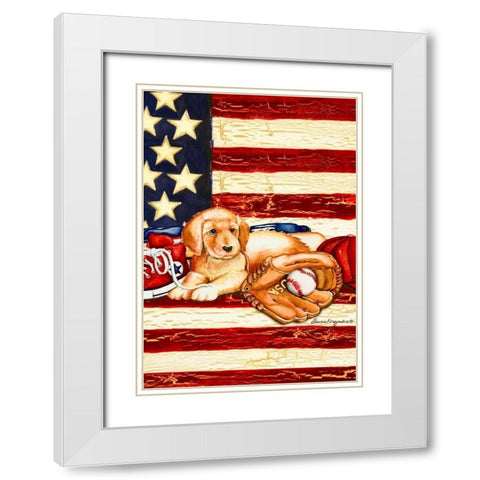 Good Times White Modern Wood Framed Art Print with Double Matting by Korsgaden, Laurie