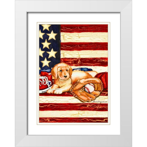 Good Times White Modern Wood Framed Art Print with Double Matting by Korsgaden, Laurie