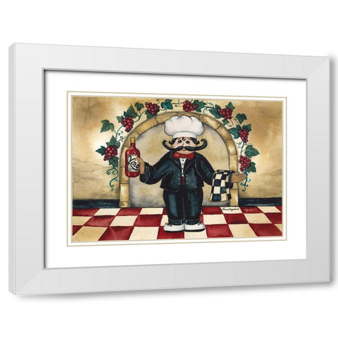 Chefs White Modern Wood Framed Art Print with Double Matting by Korsgaden, Laurie