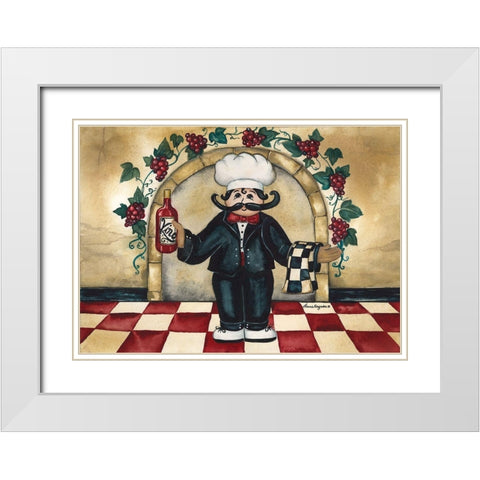 Chefs White Modern Wood Framed Art Print with Double Matting by Korsgaden, Laurie