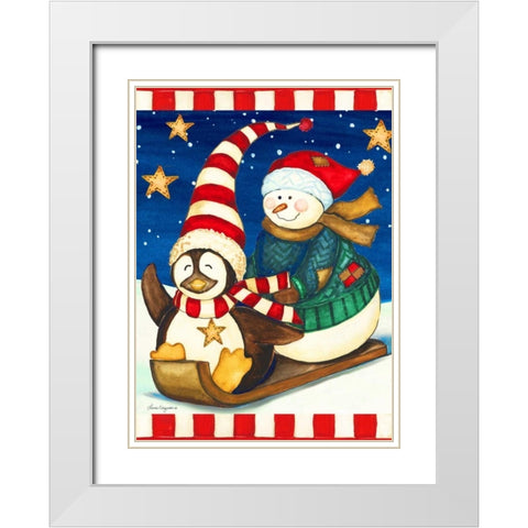 Wee Wee Wee White Modern Wood Framed Art Print with Double Matting by Korsgaden, Laurie